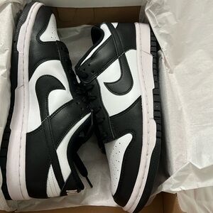 Nike dunk low black white panda 8.5 womens